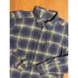 Patagonia Fjord Flannel Shirt Mens XL Organic Cotton Plaid Outdoor Hiking